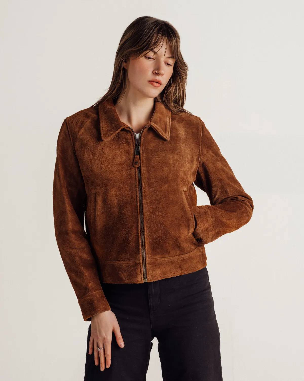 Schott NYC 3475W truckerjakke Saddle skinn dame