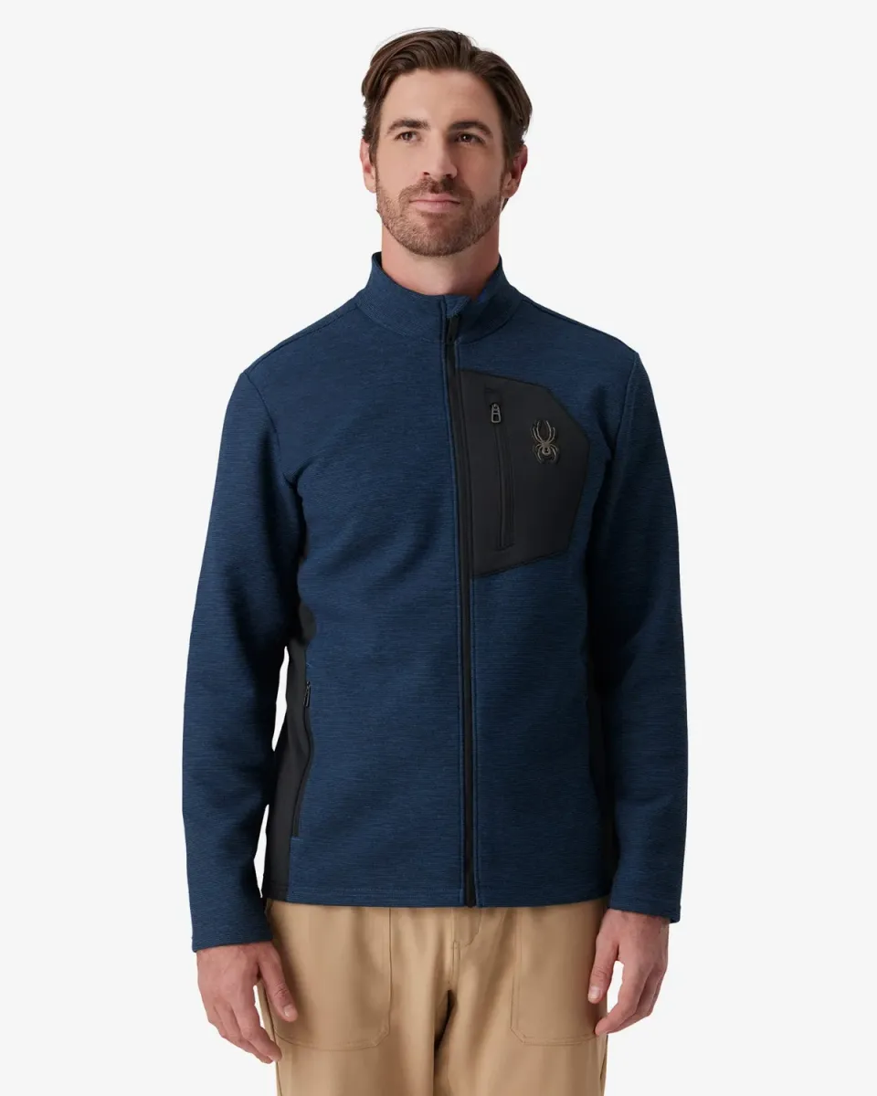 Spyder Bandit fleecejakke herre indigo melange DWR
