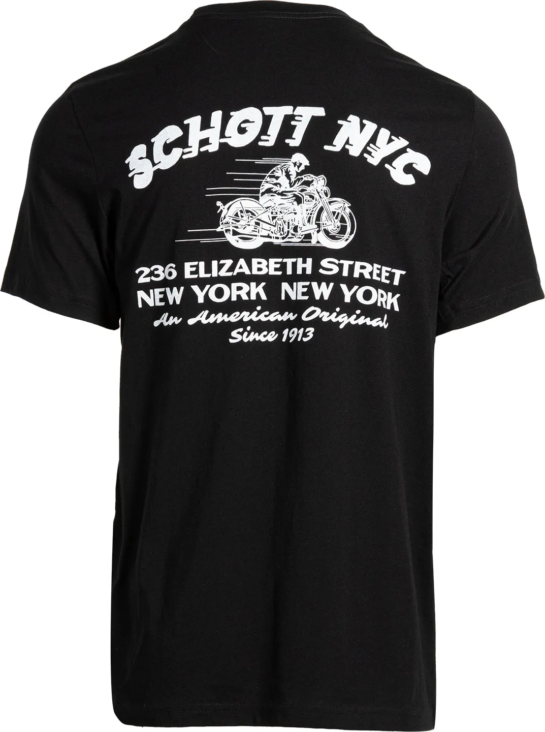 Schott NYC TNYC1 t-skjorte bomull hvit New York