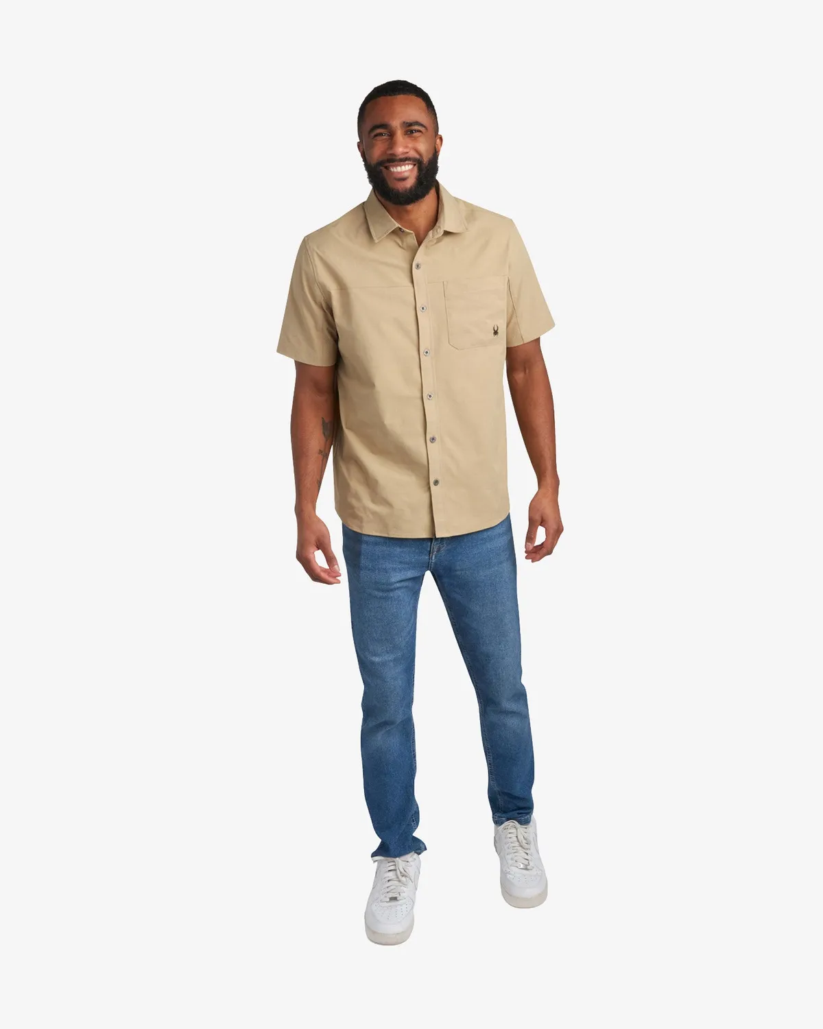 Spyder Ripstop polo svart kortermet pustende