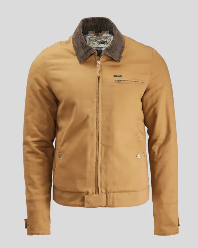 Rokker Canvas Jacket motorsykkeljakke tobakkbrun AA