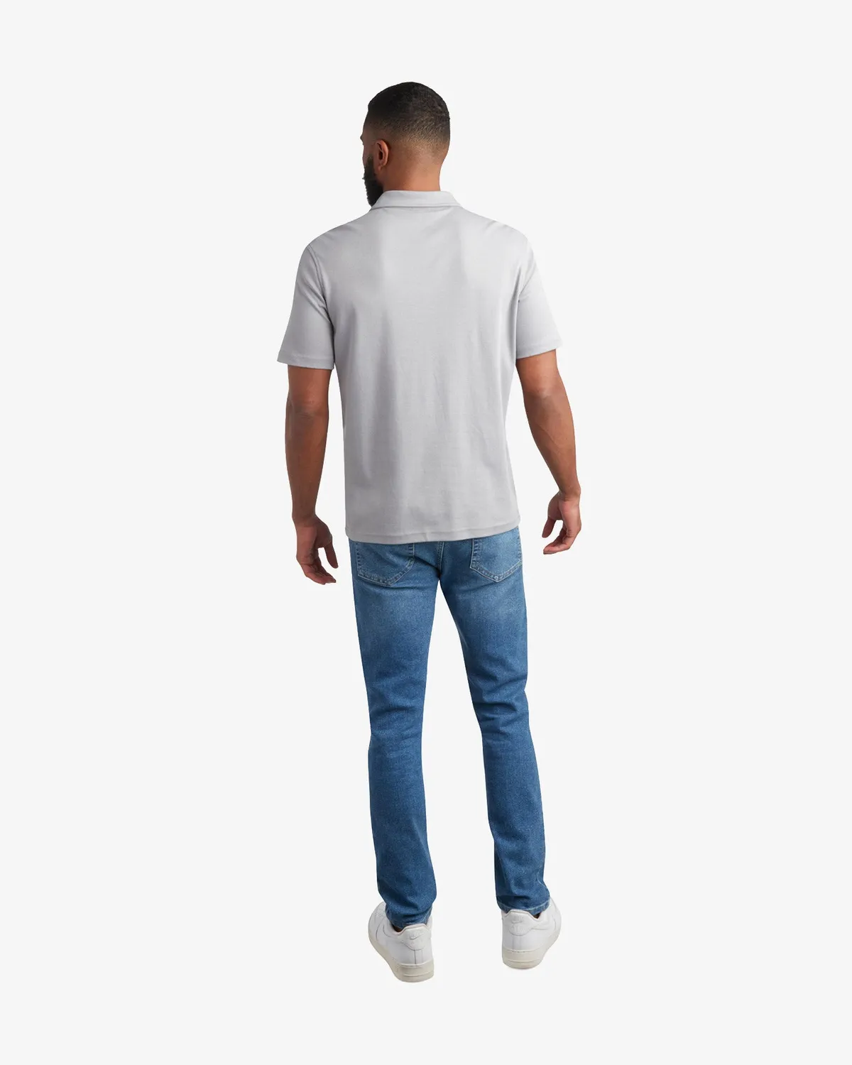 Spyder Interlock Polo Herre Pewter Bomull