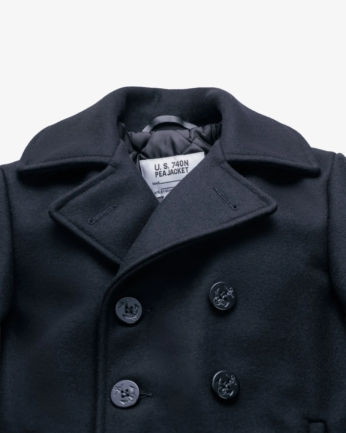 Schott NYC 740 ullkåpe navy regular 32" ull