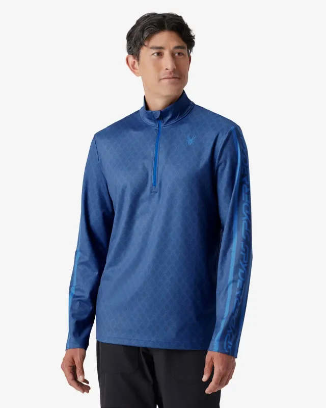 Spyder Podium quarter-zip genser herre blå stretch