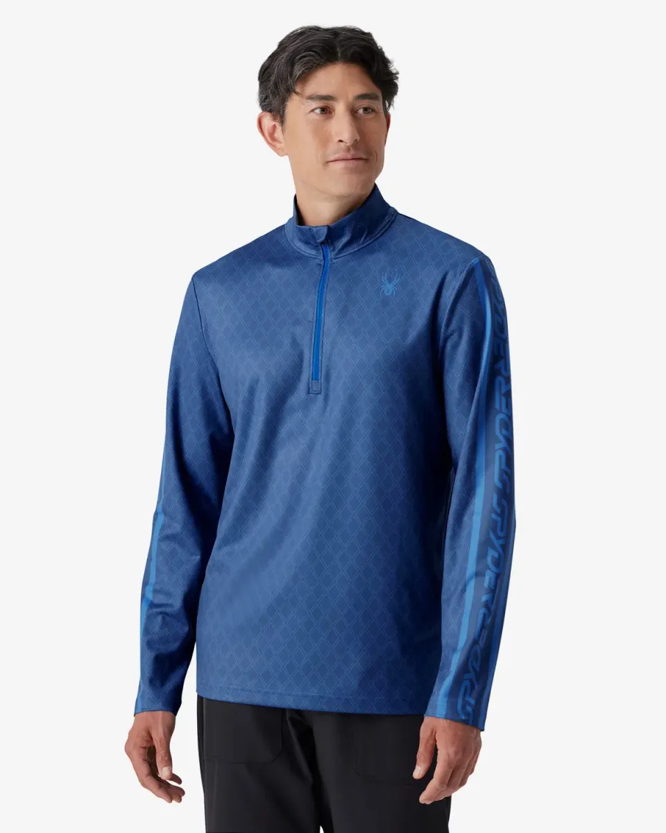 Spyder Podium quarter-zip genser herre blå stretch