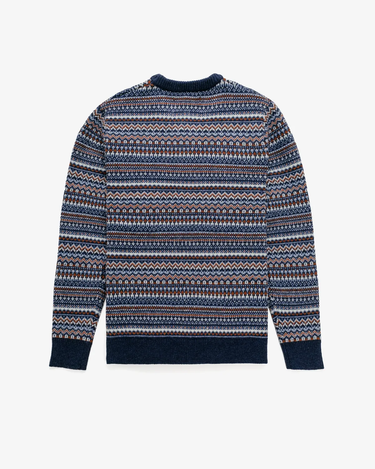 Schott NYC SW2460 genser blå fair isle ull