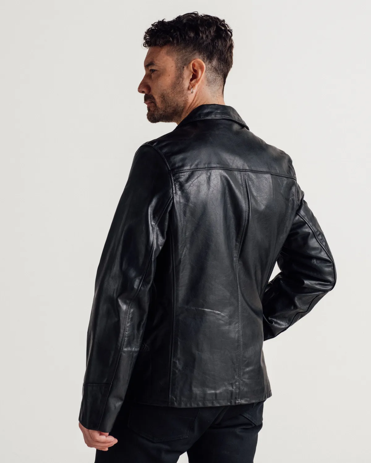 Schott NYC 544 skinnblazer svart myk