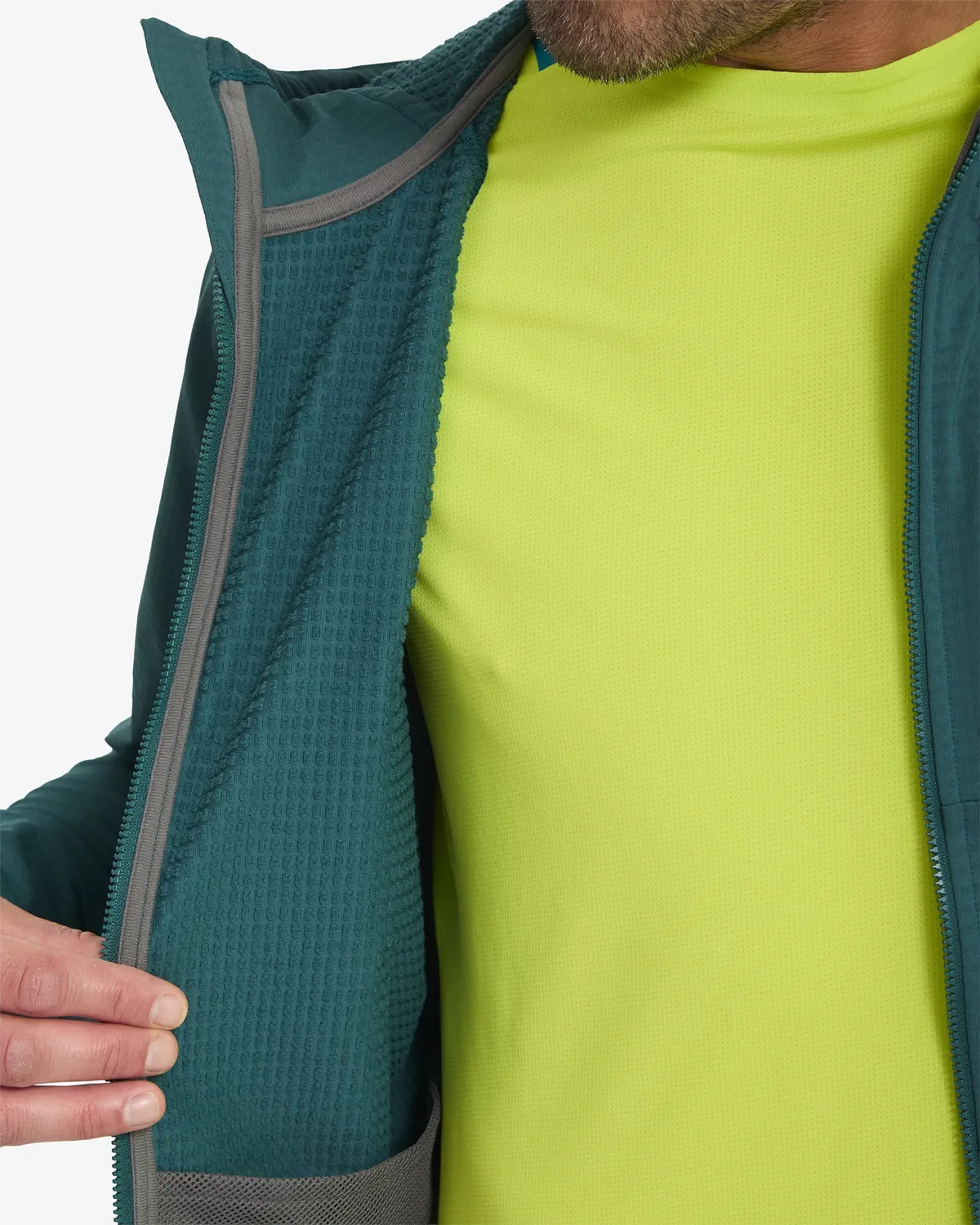 Spyder GridWeb fleece hoodie herre Petrol isolerende