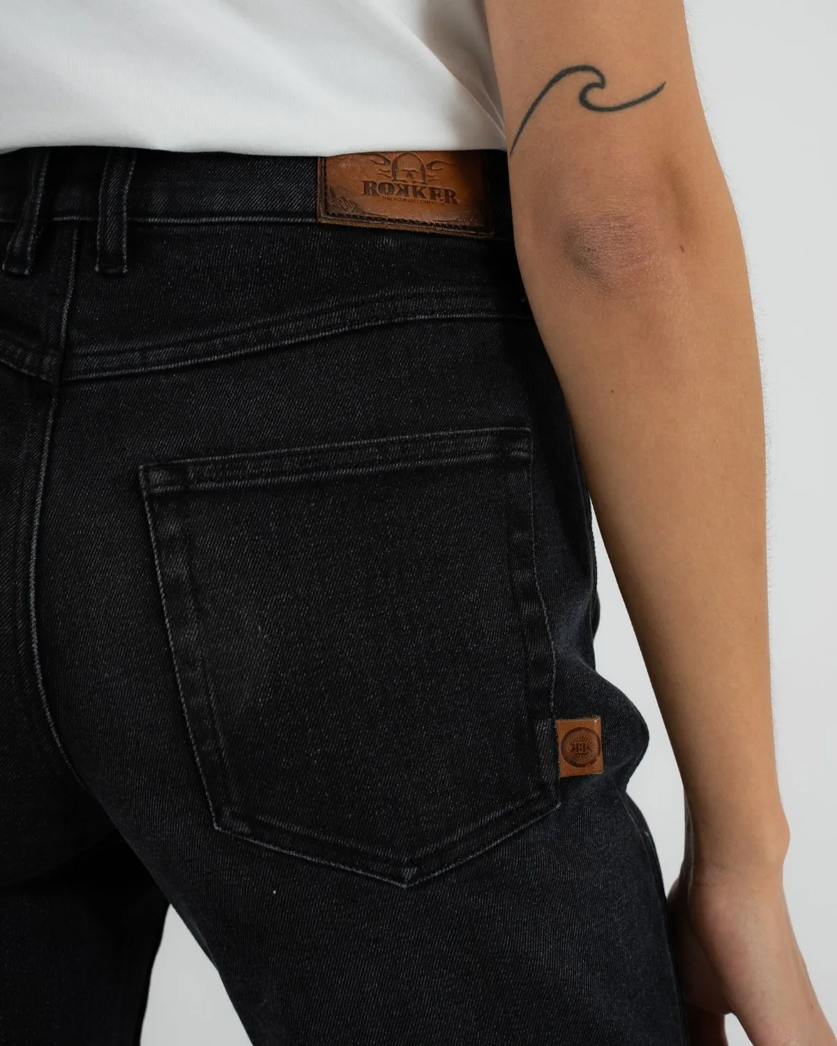 Rokker Rokkertech Mid Straight motorsykkeljeans svart AA