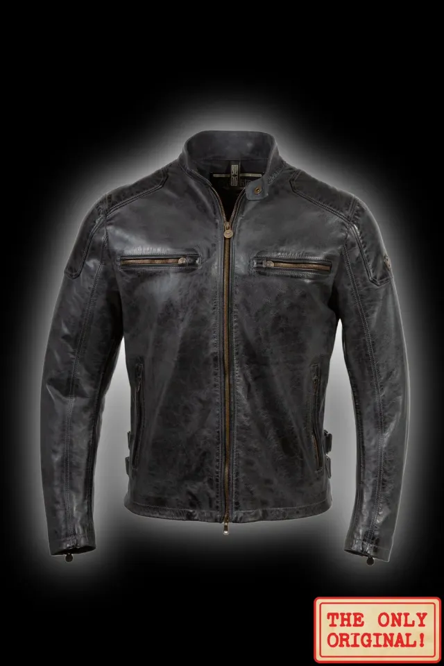 Matchless Captain Jacket skinnjakke antikk svart nubuck