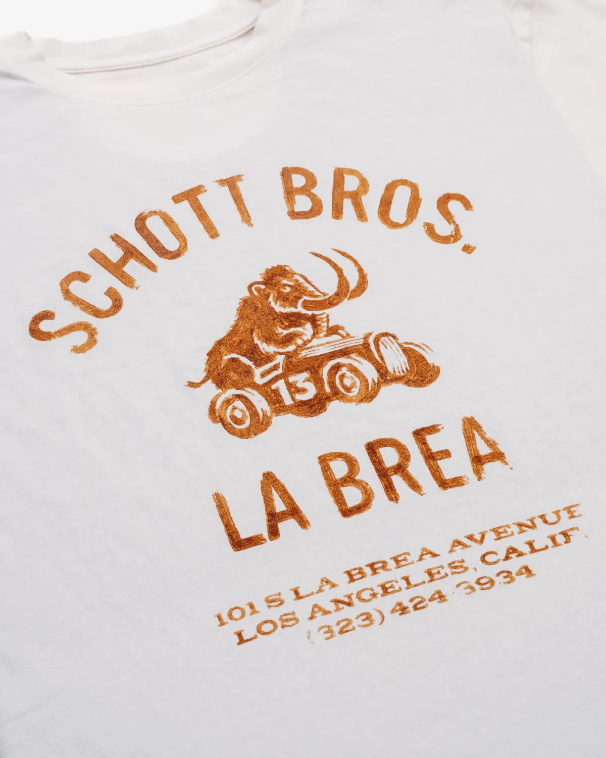Schott NYC TLA56 t-skjorte off white bomull