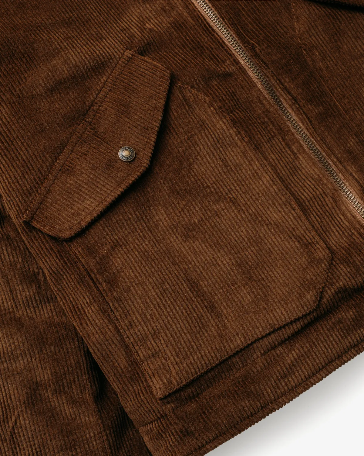 Schott NYC 8524 jakke Brown – kordfløyel vokset