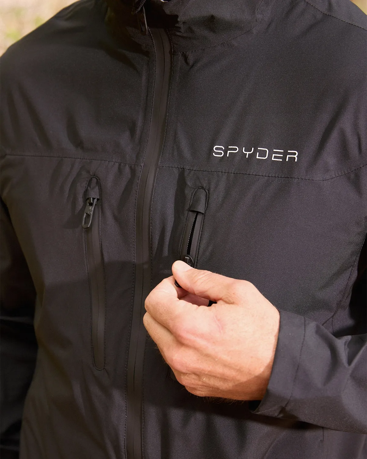 Spyder Overcast regnjakke Black – vanntett