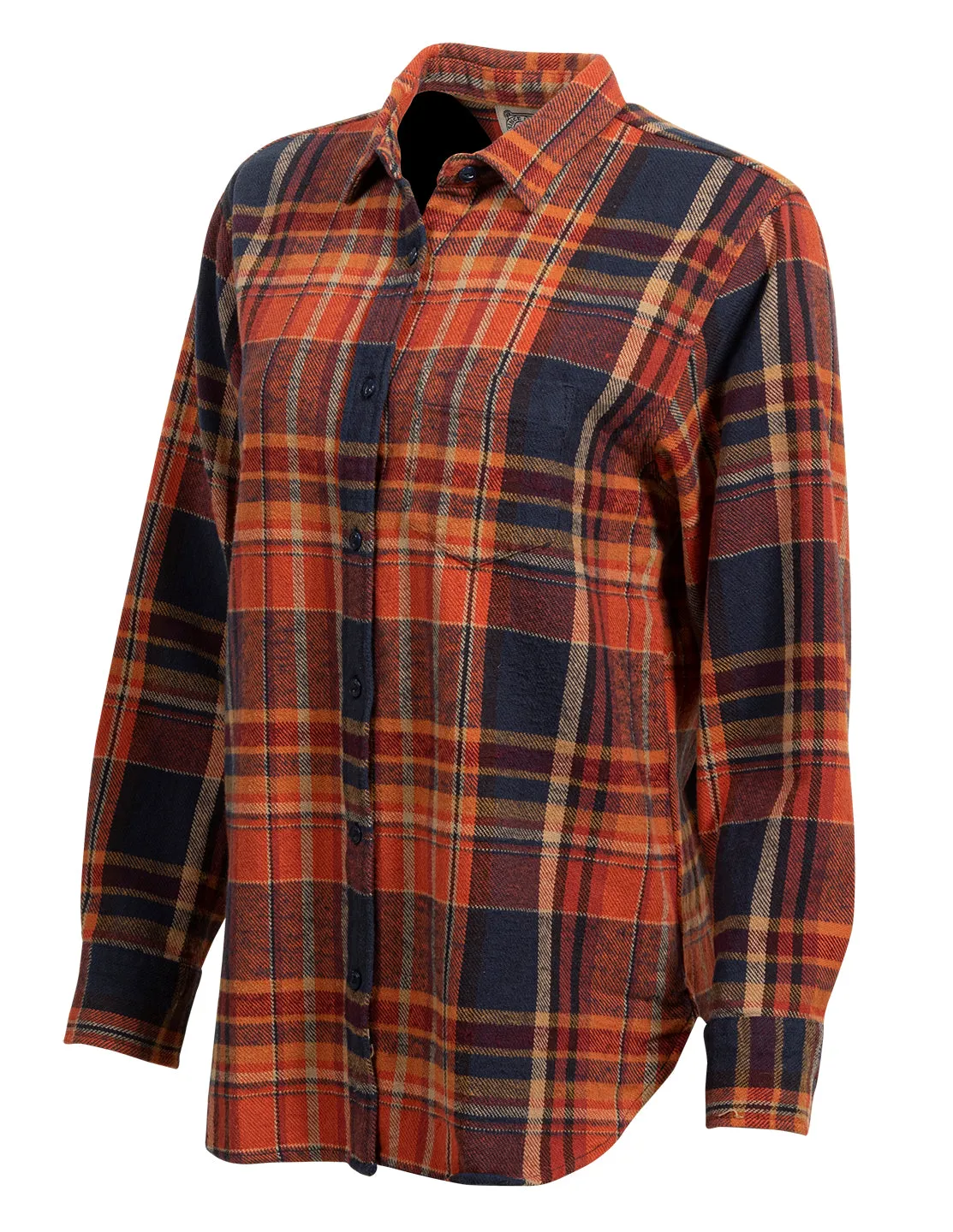 Schott NYC SH235W flanellskjorte dame sennep rutete