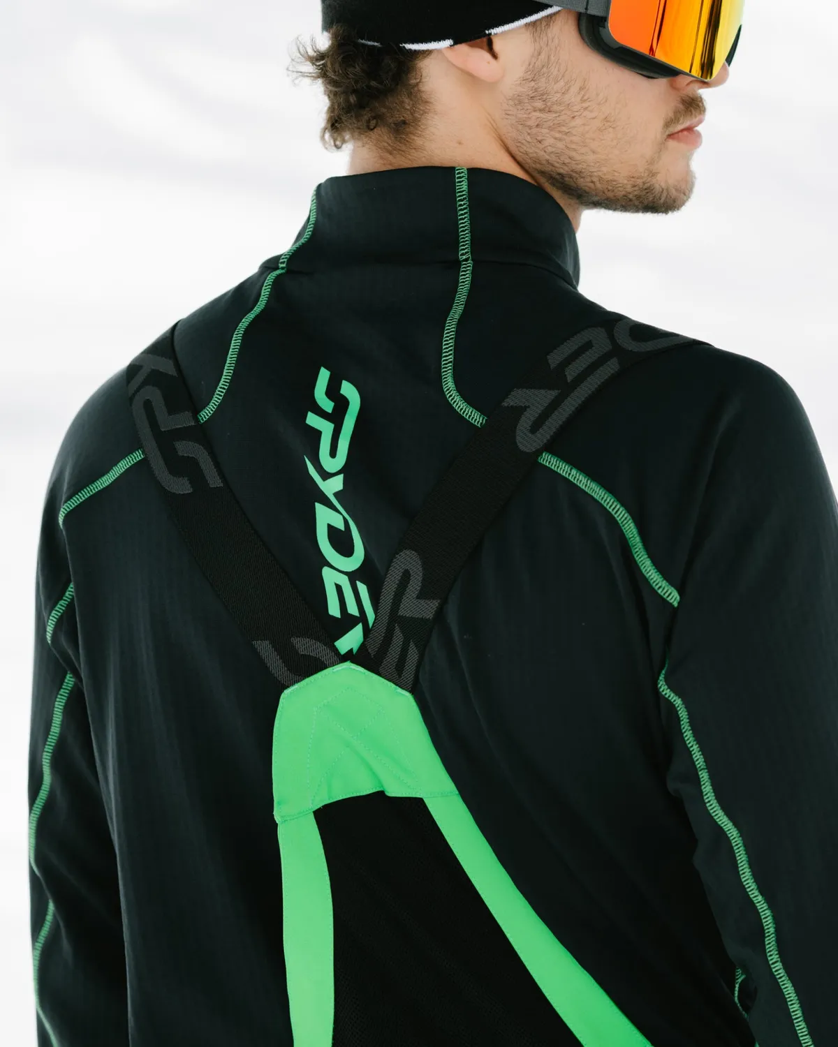 Spyder GridWeb fleecegenser strobe green halv zip