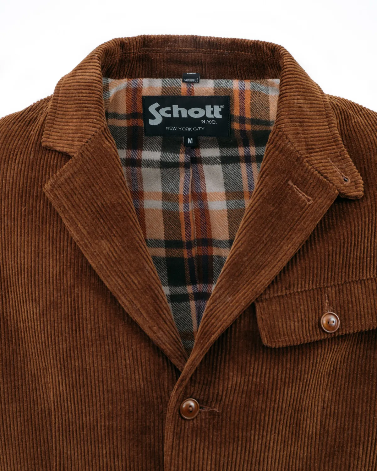 Schott NYC 8520 blazer brun kordfløyel bomull