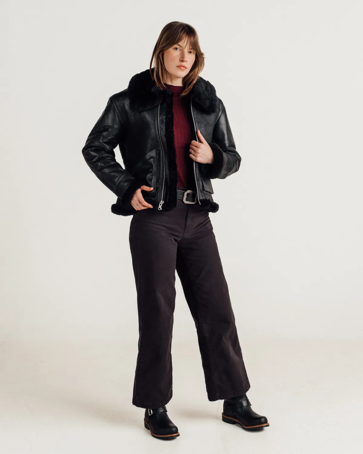 Schott NYC 2413SW bomberjakke dame ebony