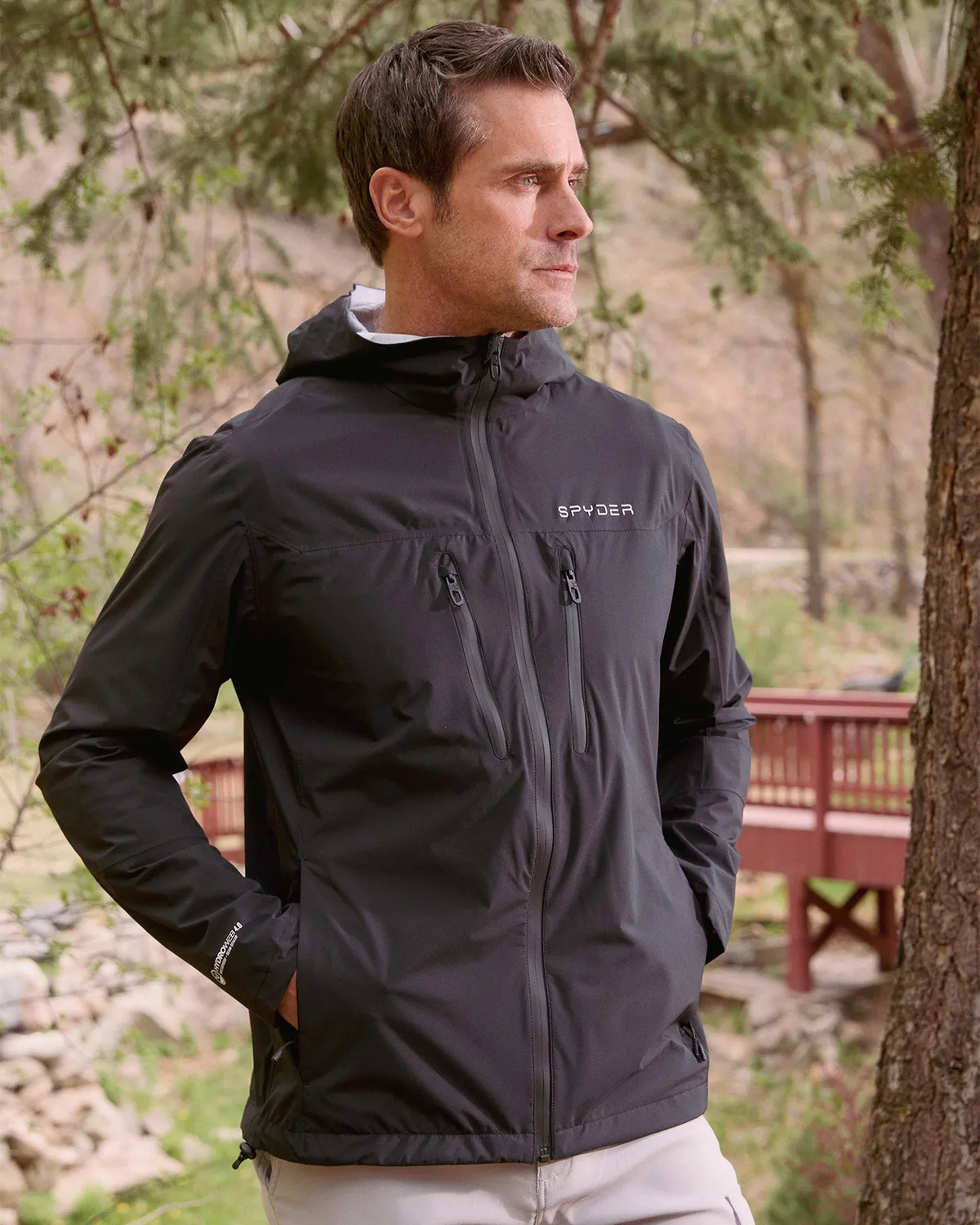 Spyder Overcast regnjakke Black – vanntett