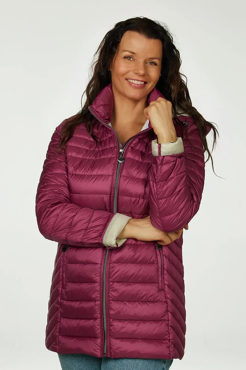 Danwear Albina Light Down dunjakke pink/sand lett dun