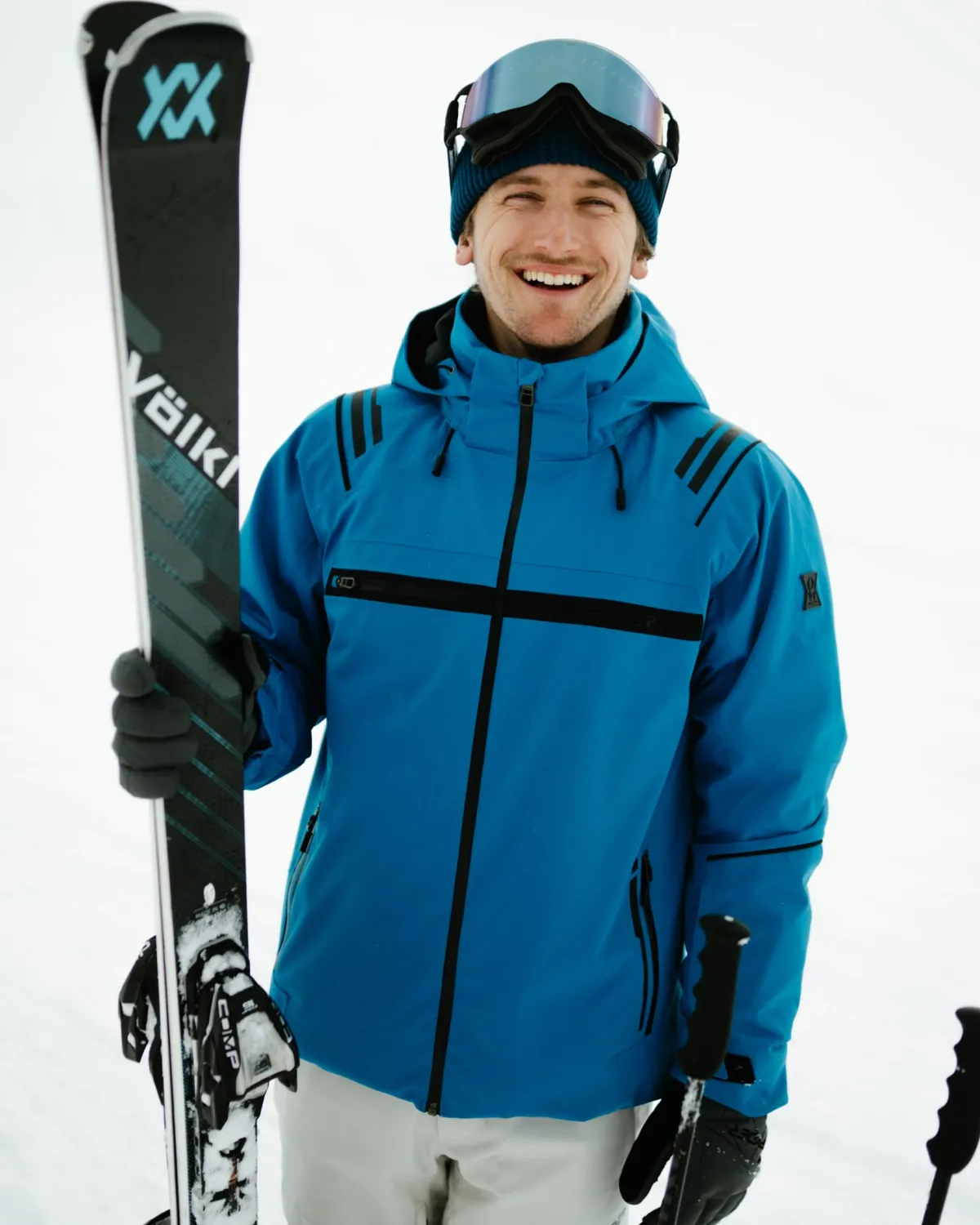 Spyder Titan skijakke herre Bold Blue 30K vanntett