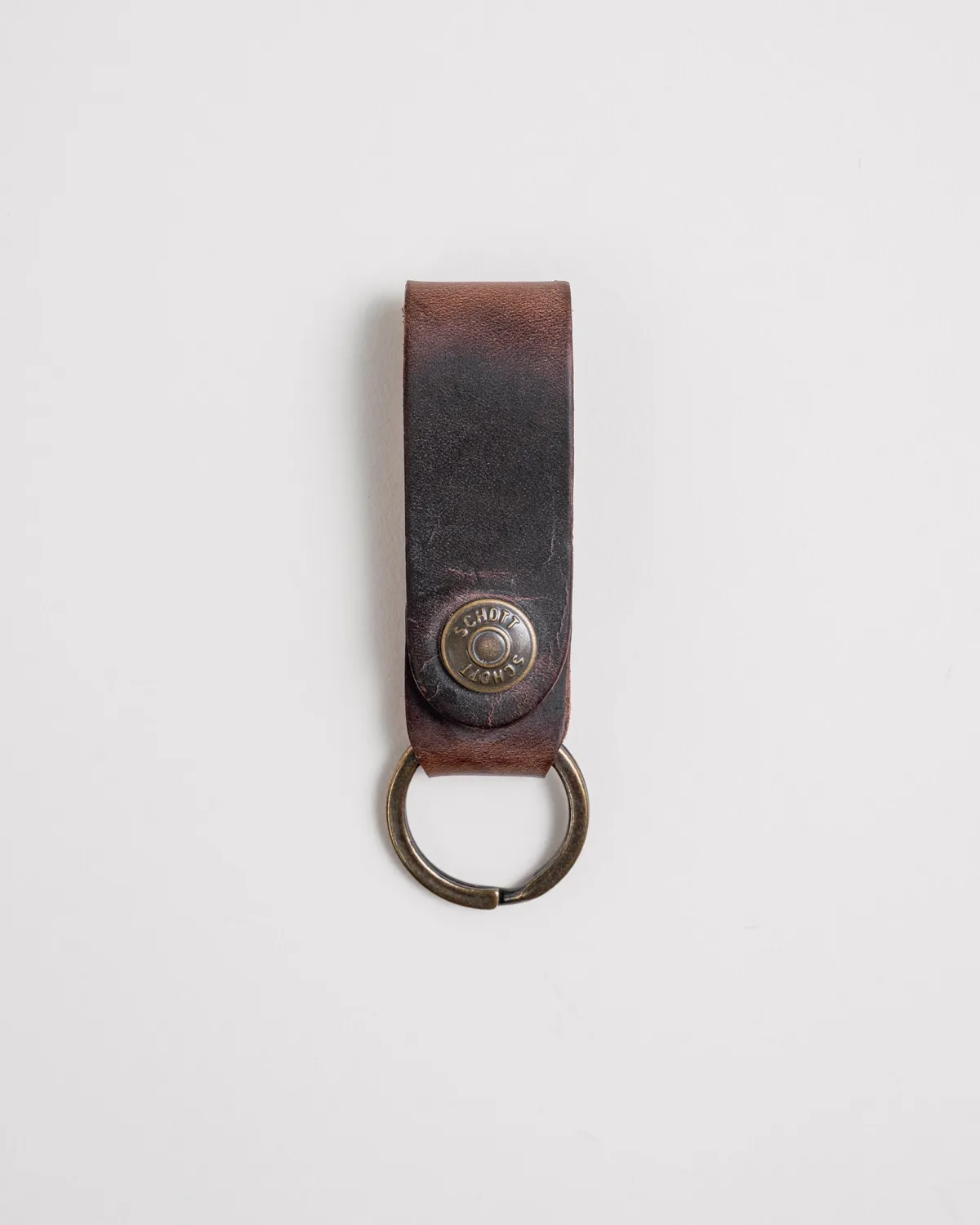 Schott NYC A501 nøkkelring skinn svart Horween