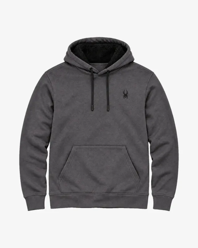Spyder Pullover Sherpa Hoodie Herre Svart Varm