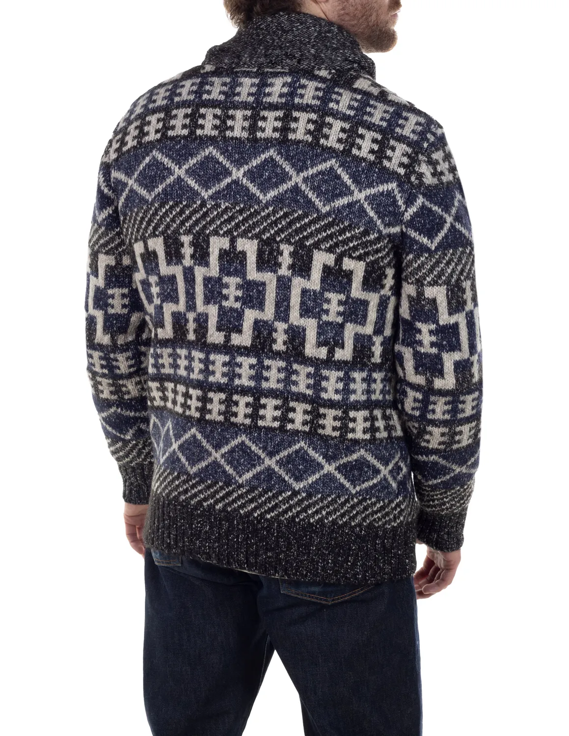 Schott NYC SW2238 cardigan yakmiks svart sjalskrage