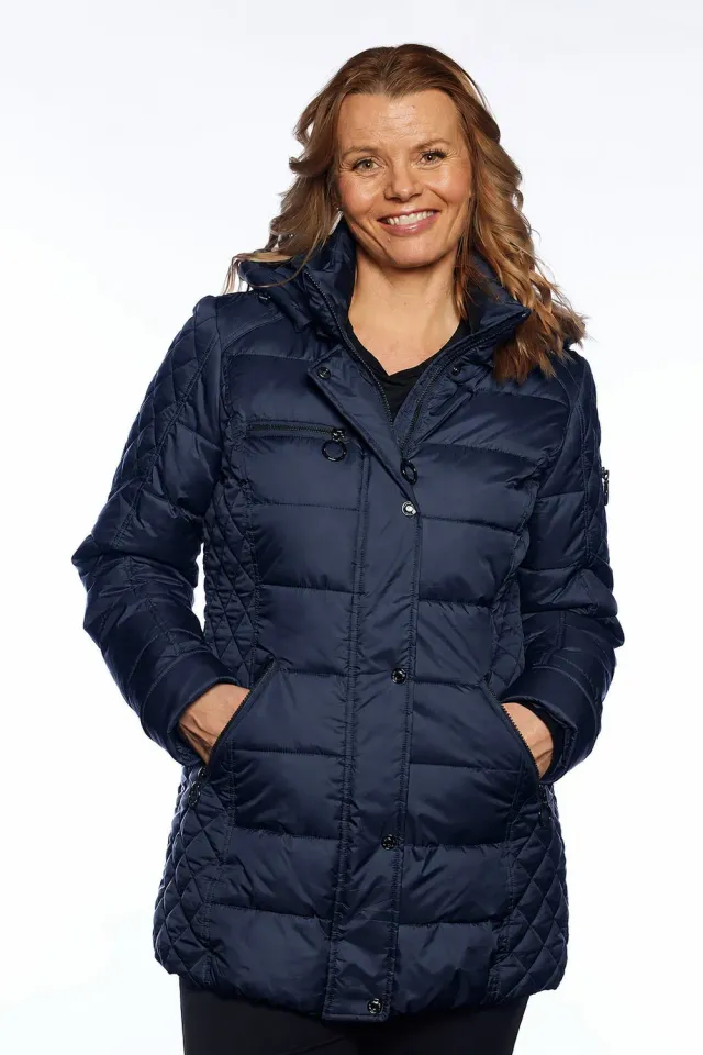 Danwear Windfield Jolina vinterjakke marine kort