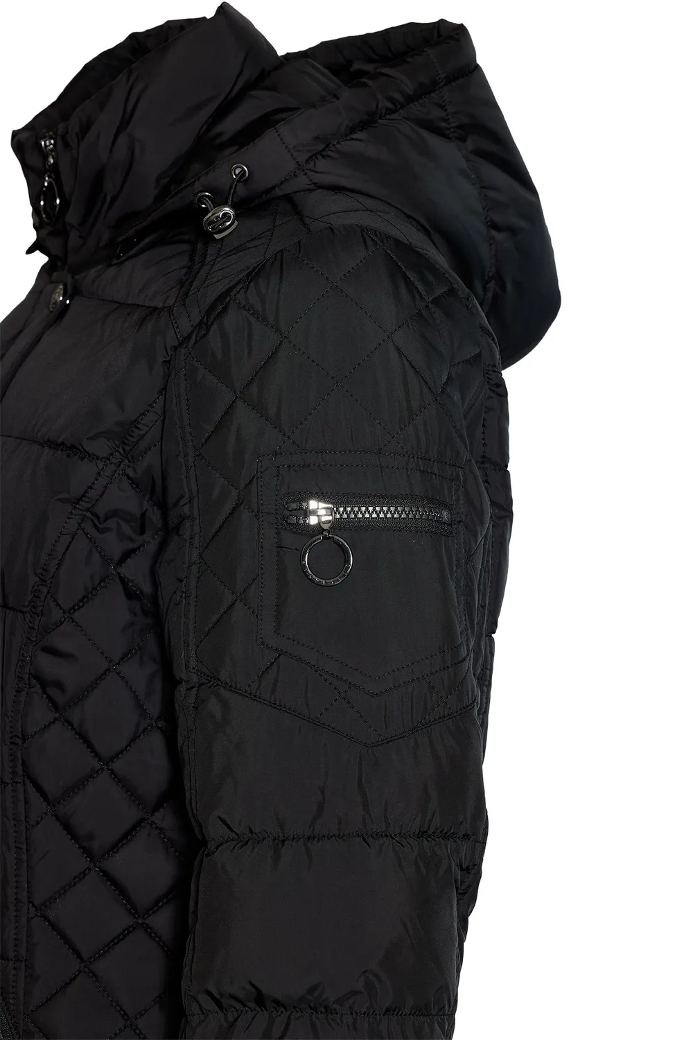 Danwear Windfield Jolina vinterjakke svart quiltet