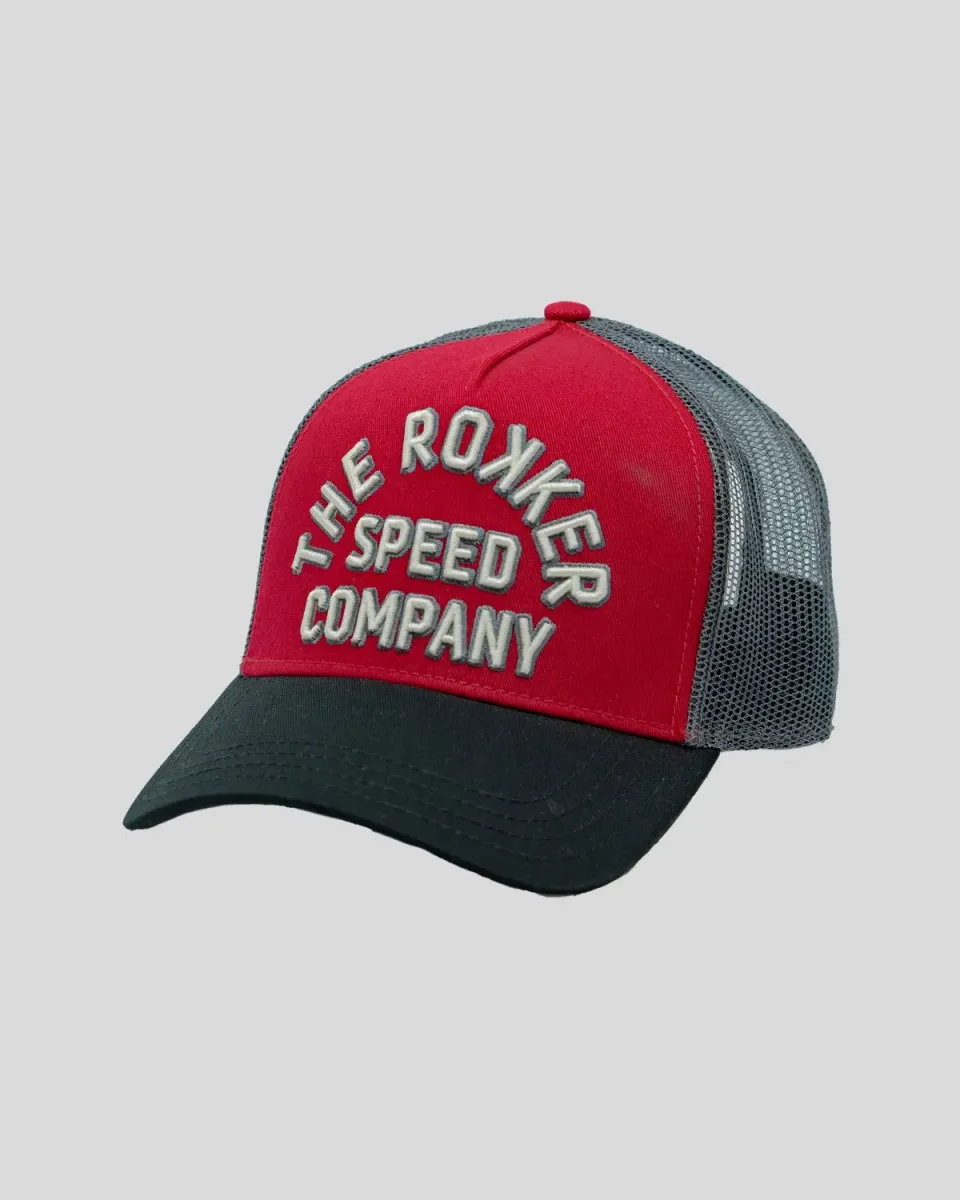 Rokker Speed Trukker caps rød svart netting