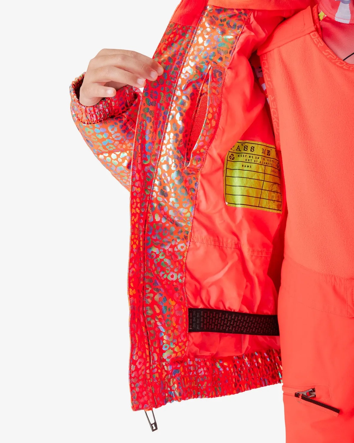 Spyder Zadie skijakke jente leopard multi varm