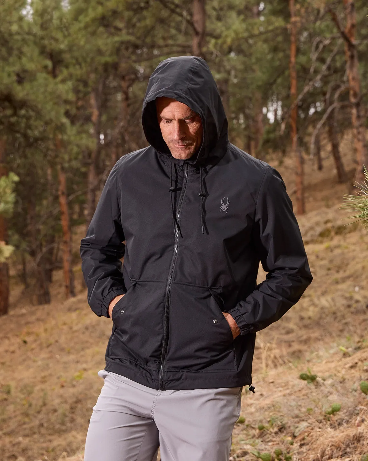 Spyder Gale Windbreaker vindjakke Black lett