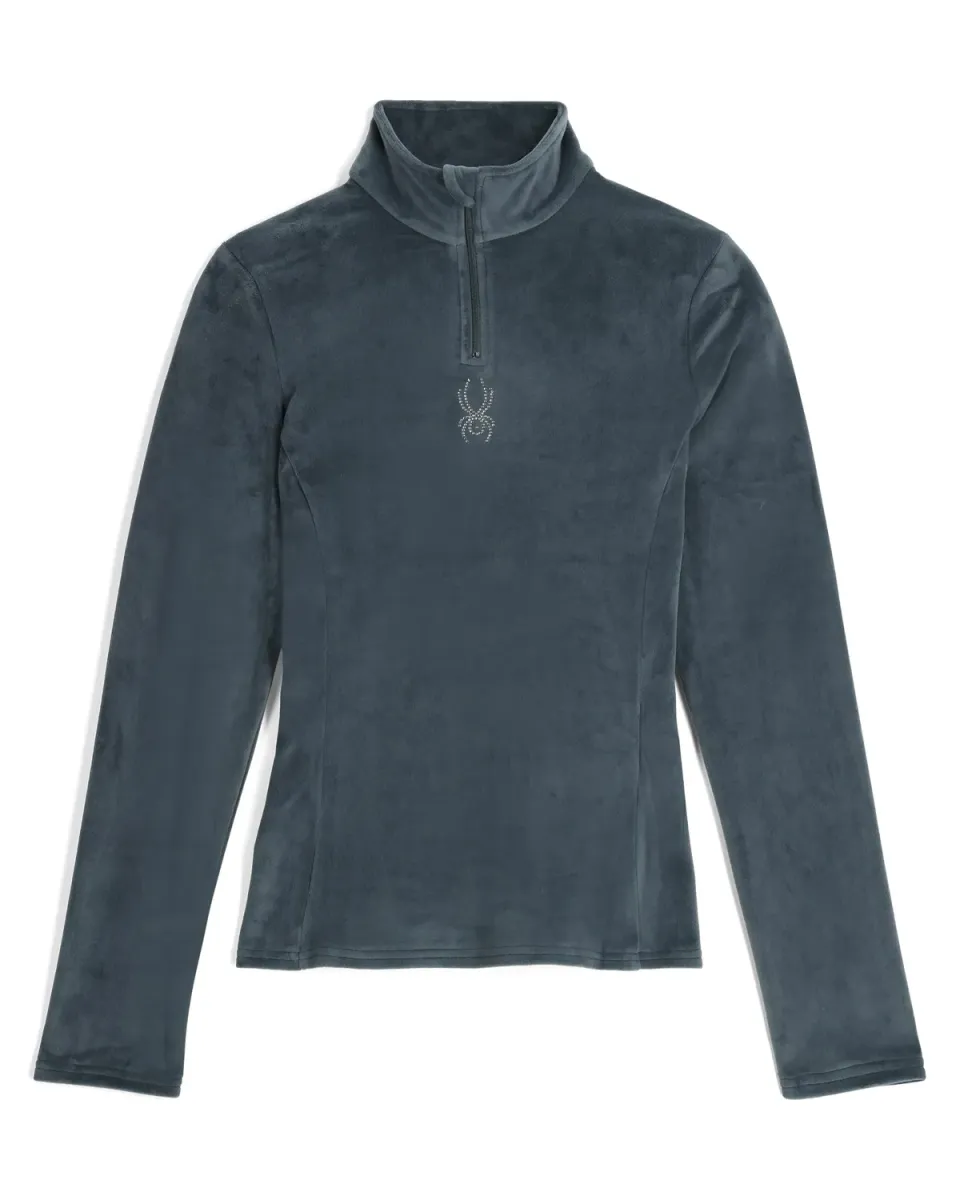 Spyder Shimmer Bug half zip fleece dame blå velur