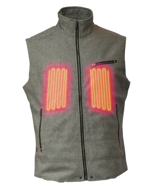 VoltHeat Empire 5V varmevest herre halvzip ull