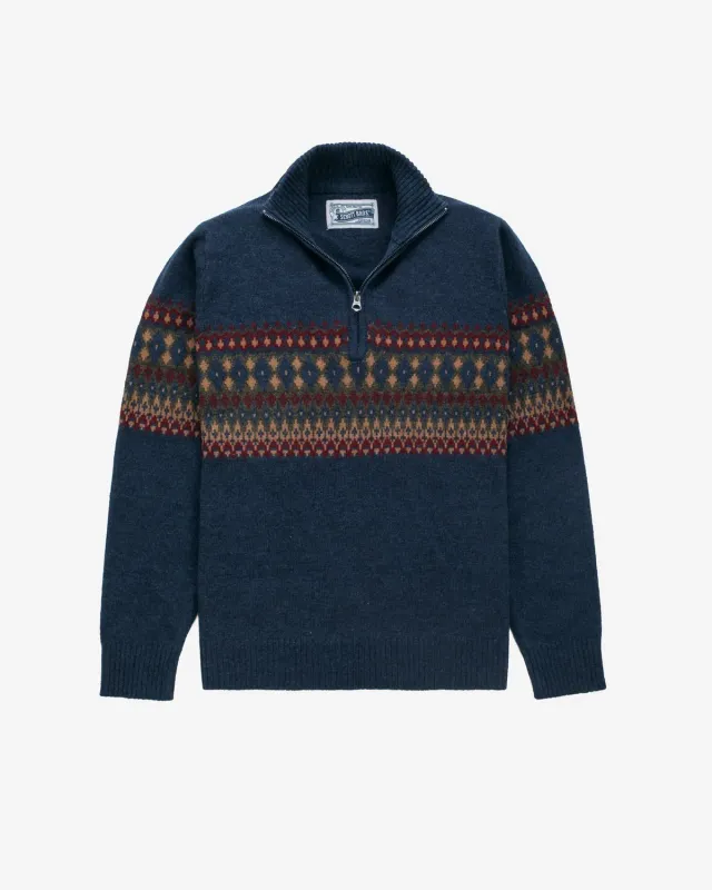 Schott NYC SW2634 ullgenser navy glidelås