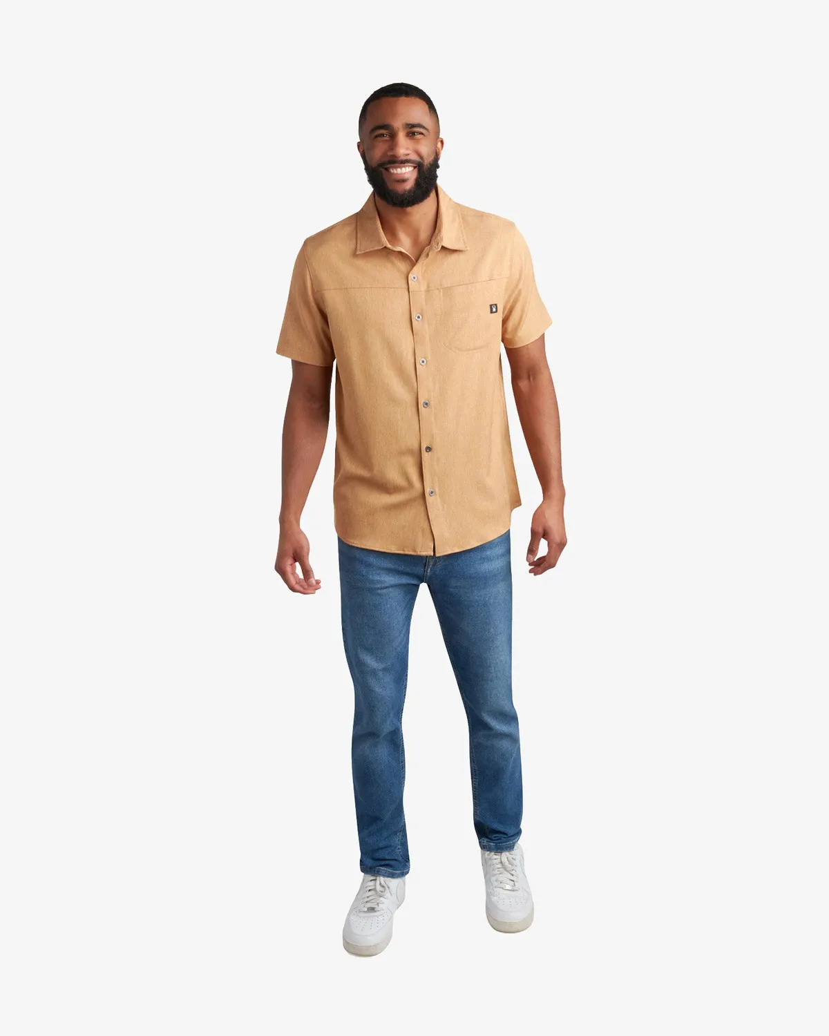 Spyder Mini Stripe polo carmel – lett herre