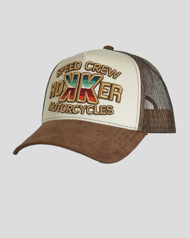 Rokker Speed Crew Trukker caps brun bomull
