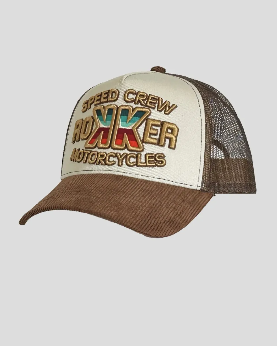 Rokker Speed Crew Trukker caps brun bomull