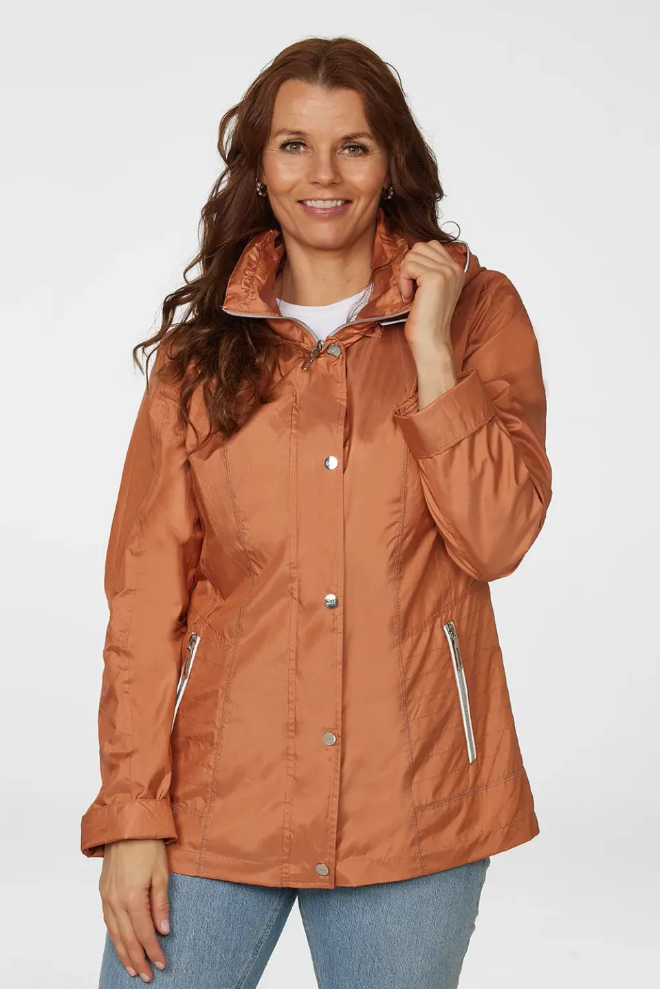 Danwear Gloria overgangsjakke dame oransje lett