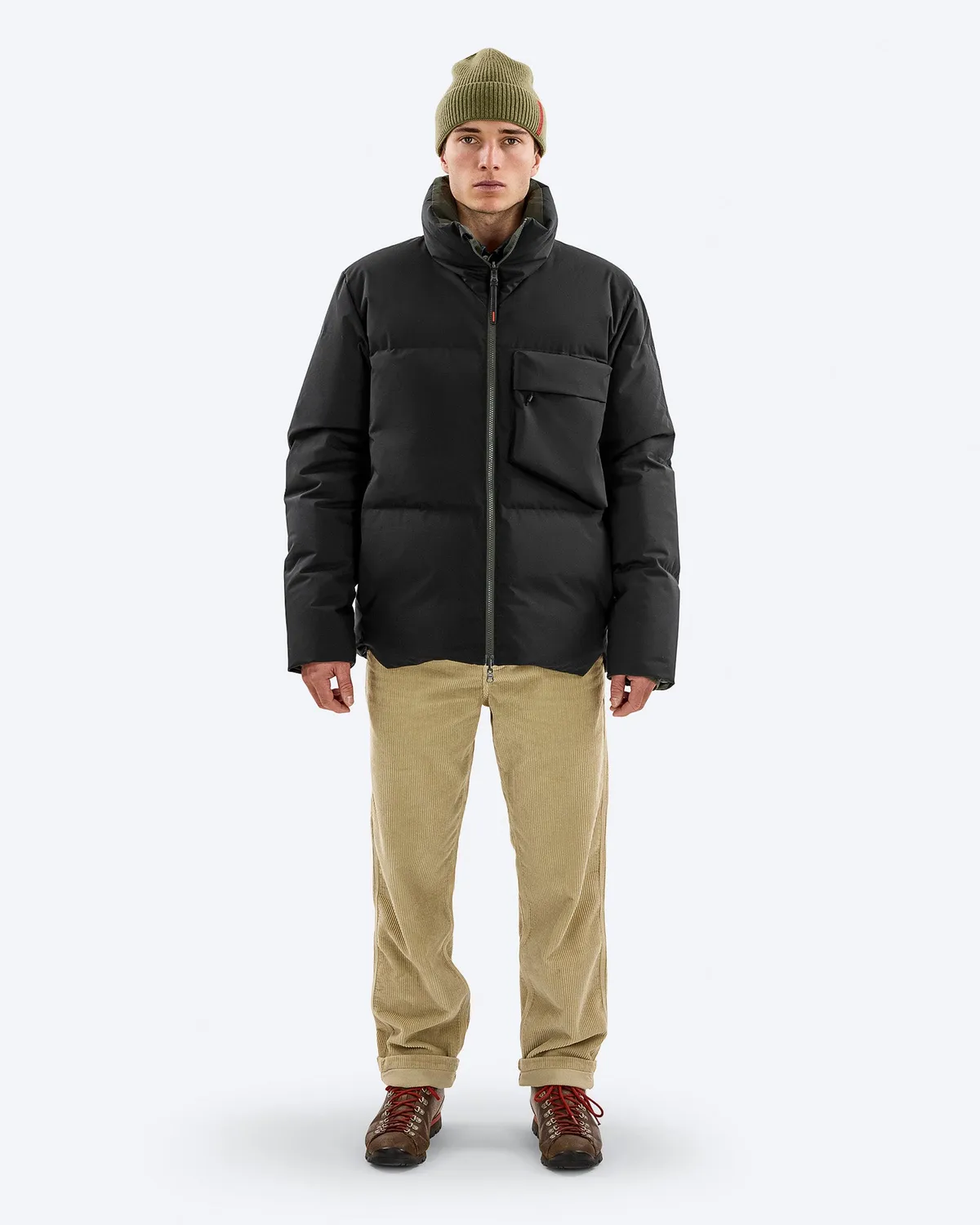 The Mountain Studio D-10 R Windstopper dunjakke vendbar Black Onyx