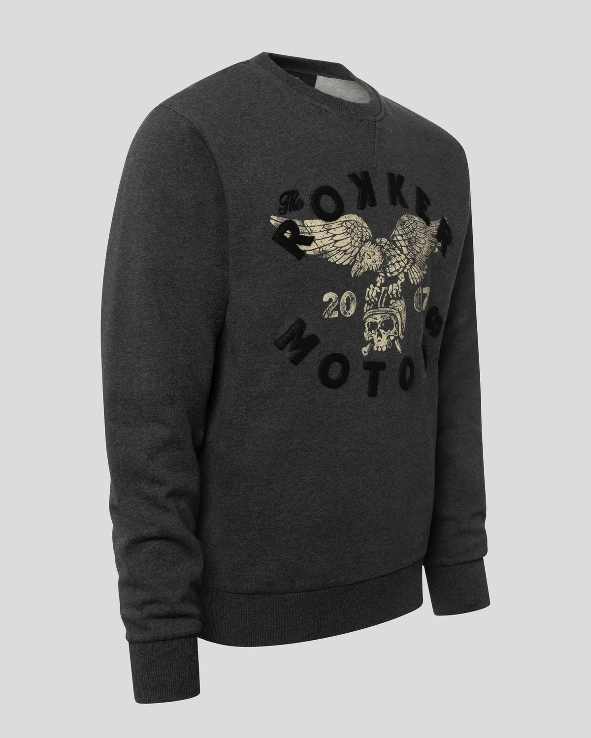 Rokker TRC Sweater genser mørkegrå bomull