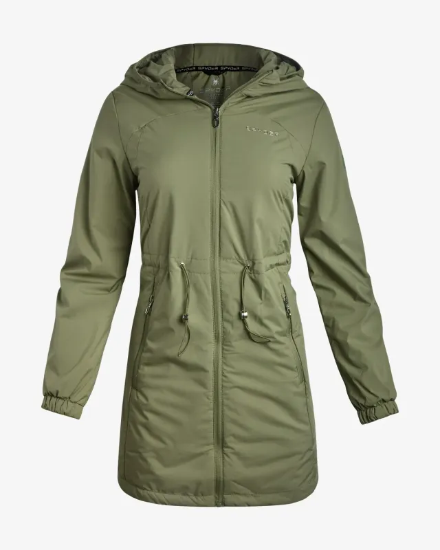Spyder Lite lang jakke dame sage lett