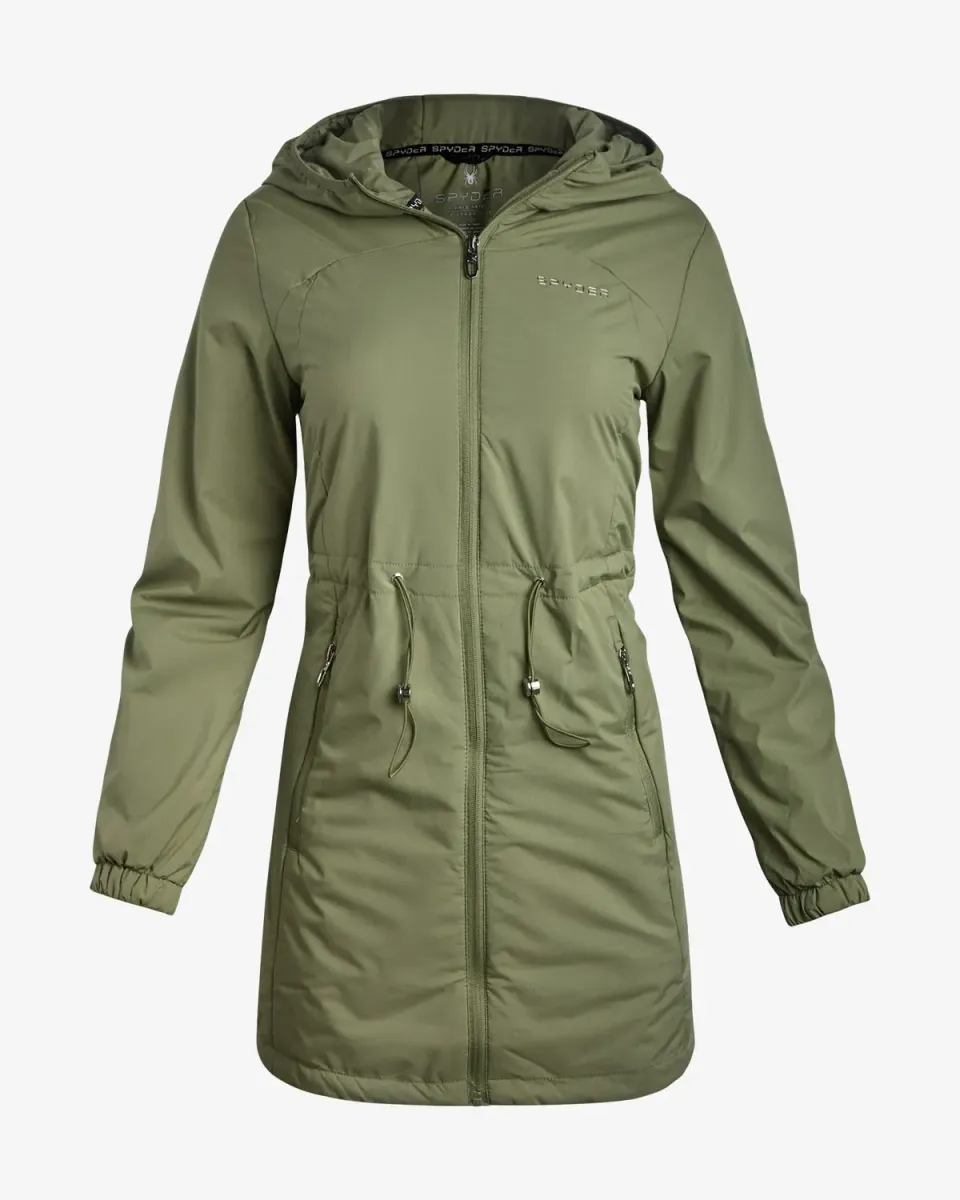 Spyder Lite lang jakke dame sage lett