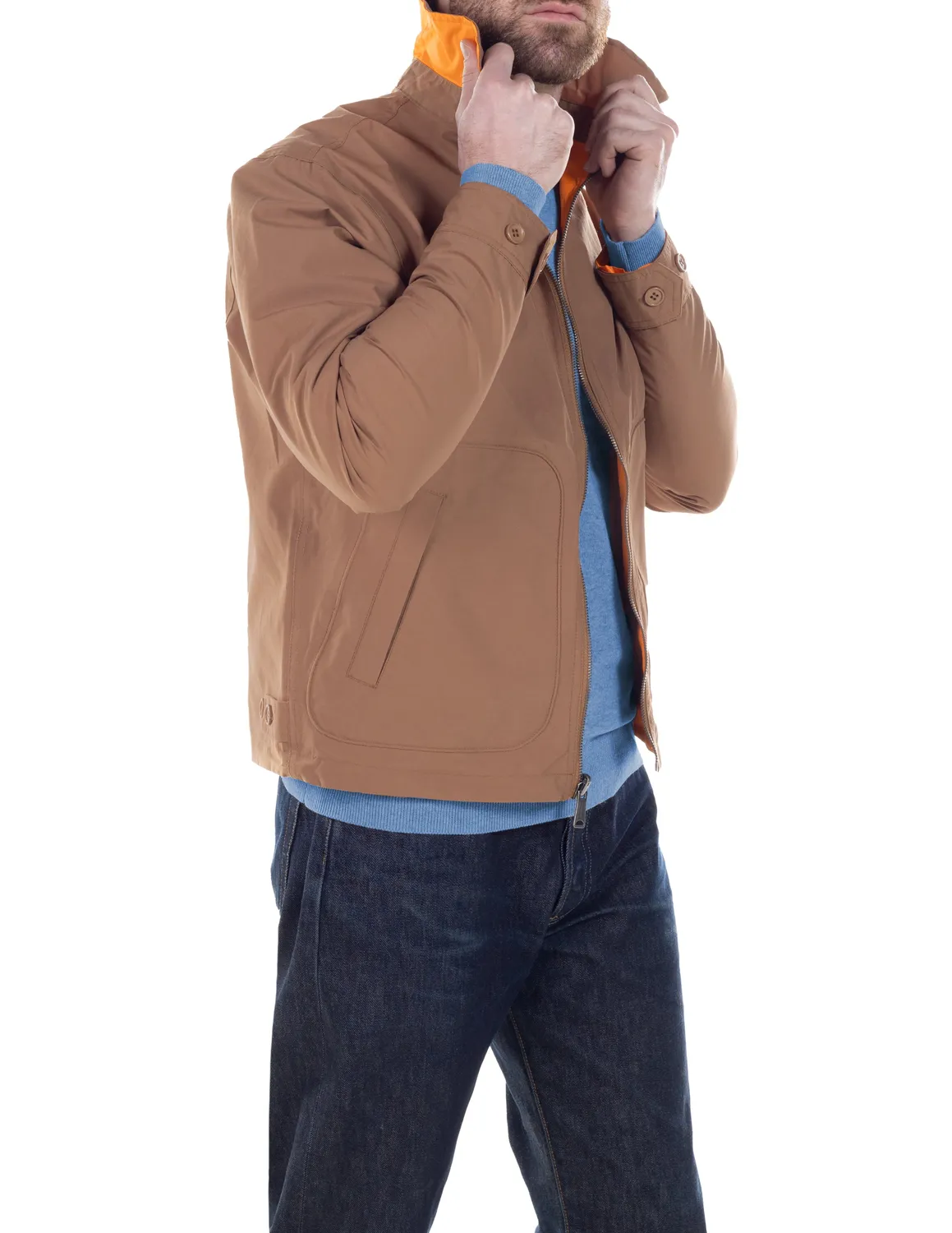 Schott NYC 8212 vindjakke khaki vendbar