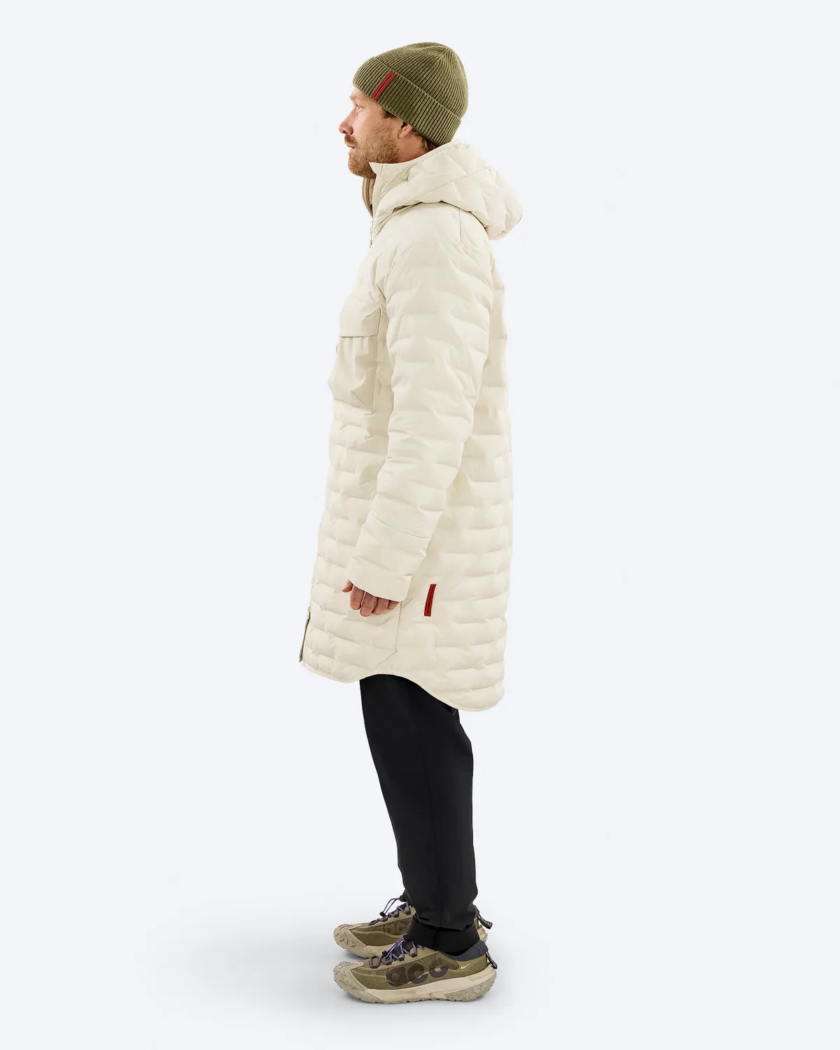 The Mountain Studio A-7 L dunparkas herre Almond Milk 700-fill