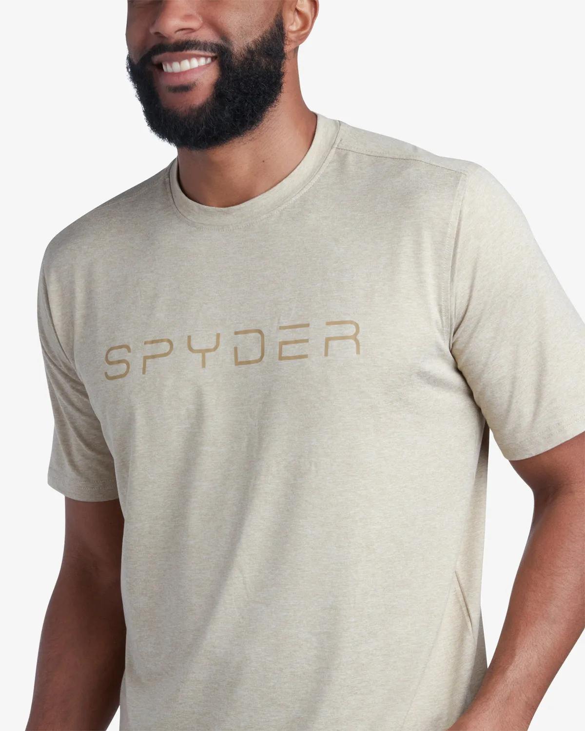Spyder Wordmark t-skjorte herre stone stretch