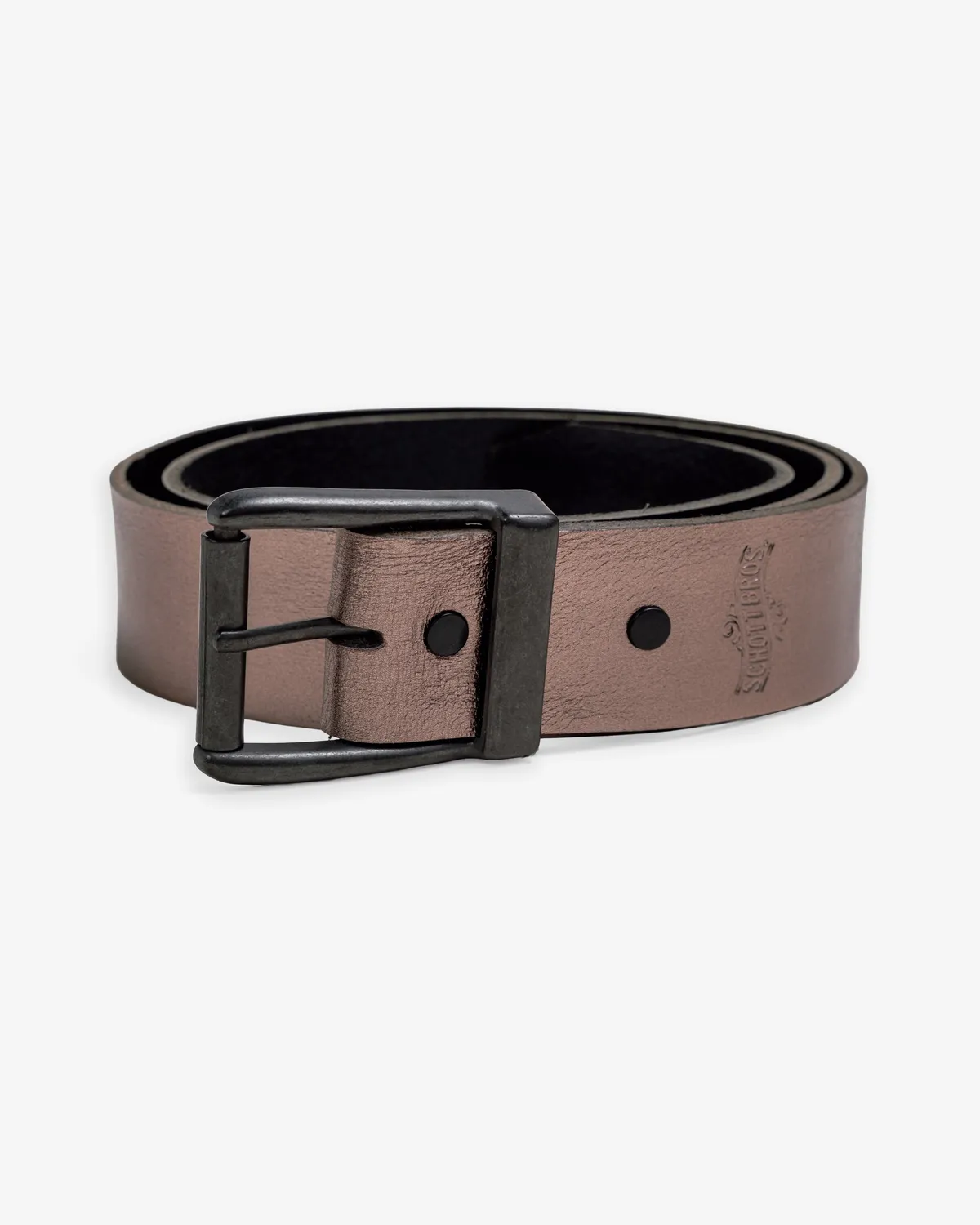 Schott NYC BLT24 belte pewter skinn rock