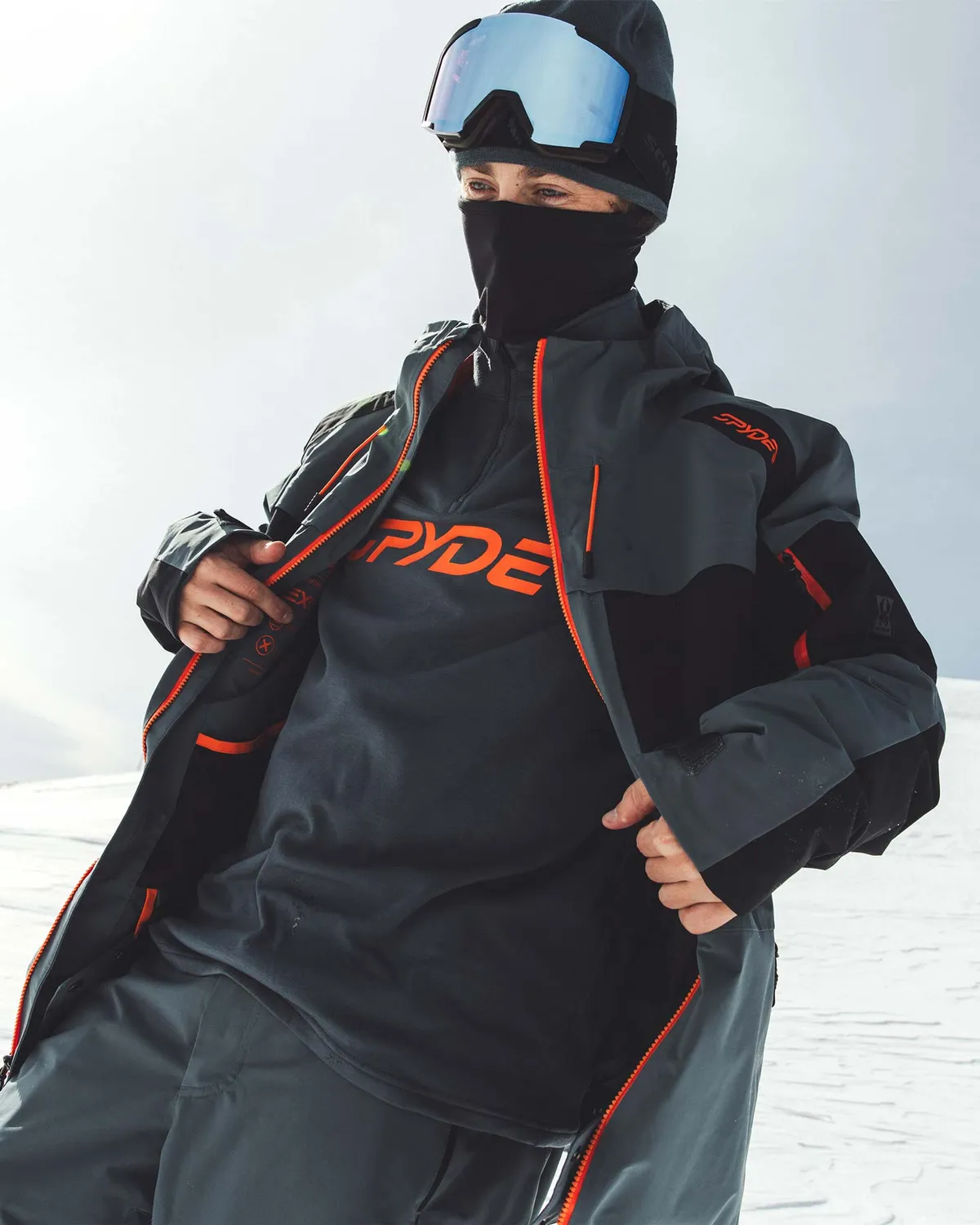 Spyder Speed Fleece Half Zip fleecejakke blå resirkulert