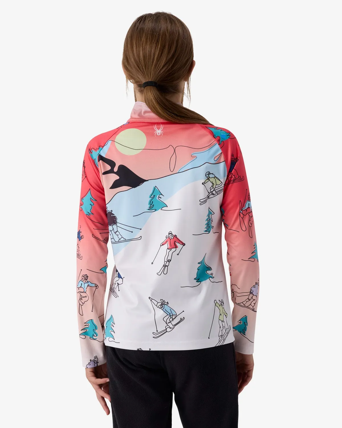 Spyder Surface halfzip genser jente Electric Coral UPF50