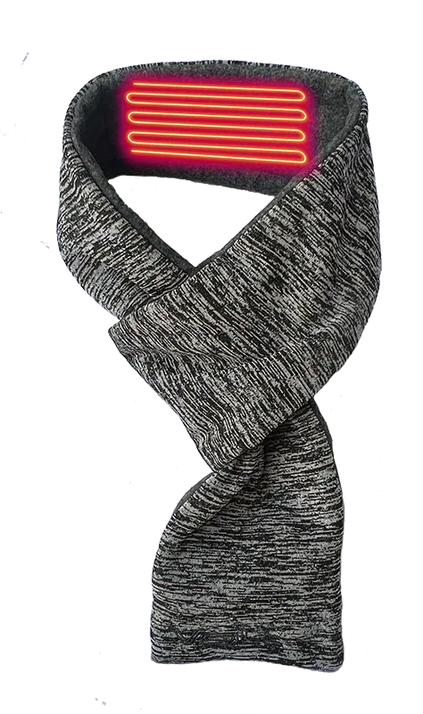 VoltHeat varmeskjerf 5V grått fleece